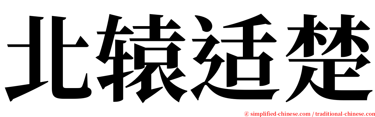 北辕适楚 serif font