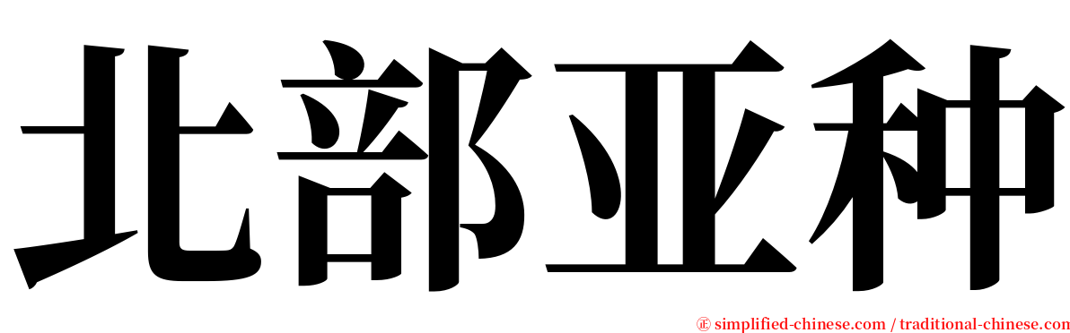 北部亚种 serif font