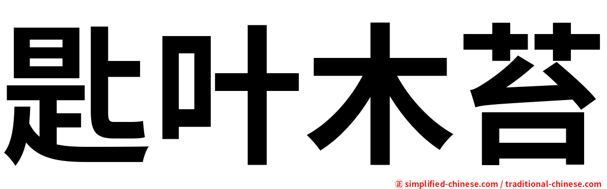 匙叶木苔