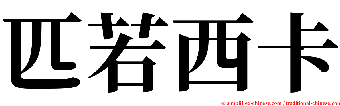 匹若西卡 serif font