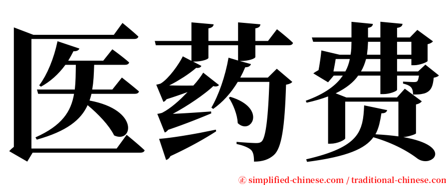 医药费 serif font