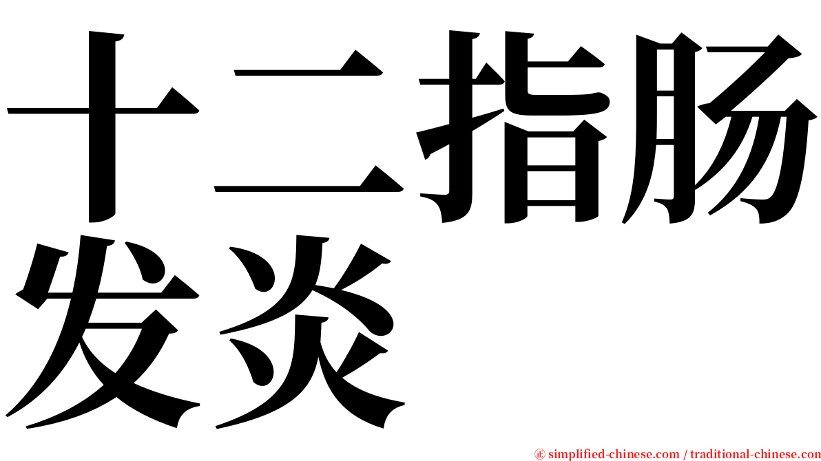 十二指肠发炎 serif font