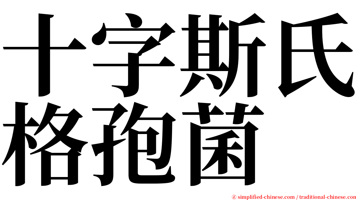 十字斯氏格孢菌 serif font