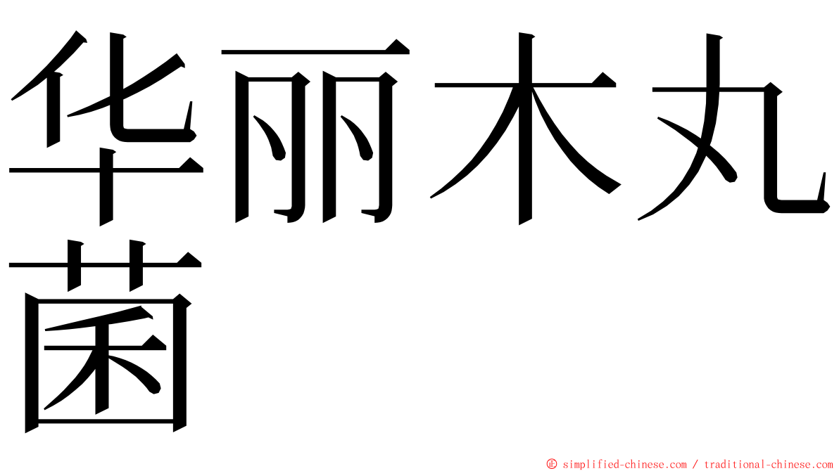 华丽木丸菌 ming font