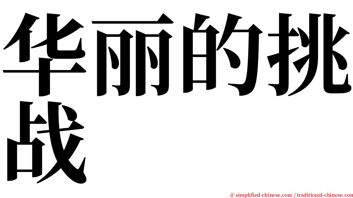 华丽的挑战 serif font