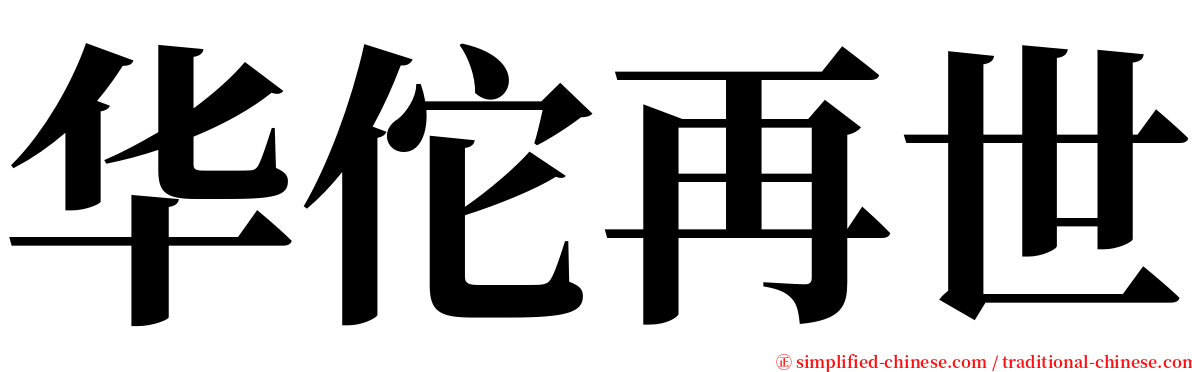 华佗再世 serif font