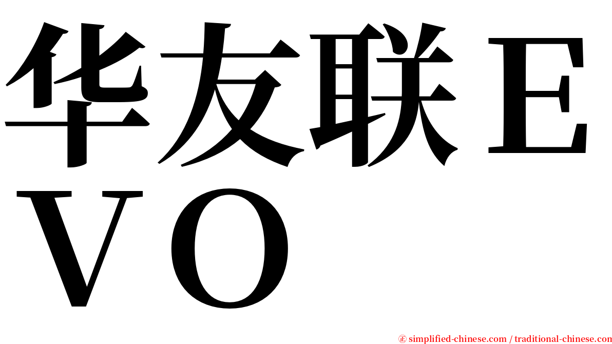 华友联ＥＶＯ serif font