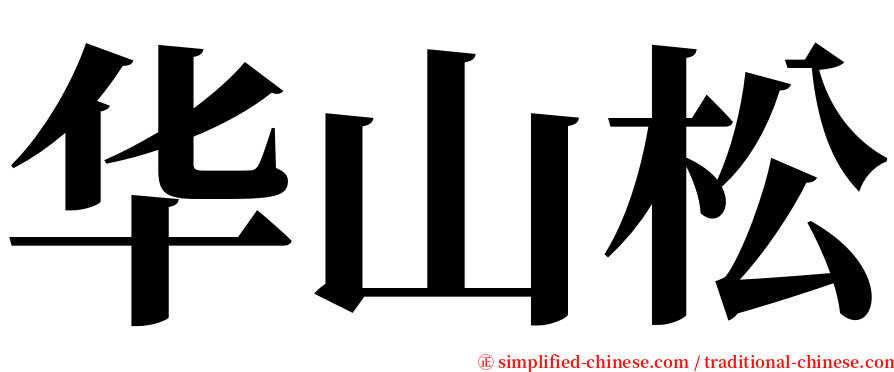 华山松 serif font