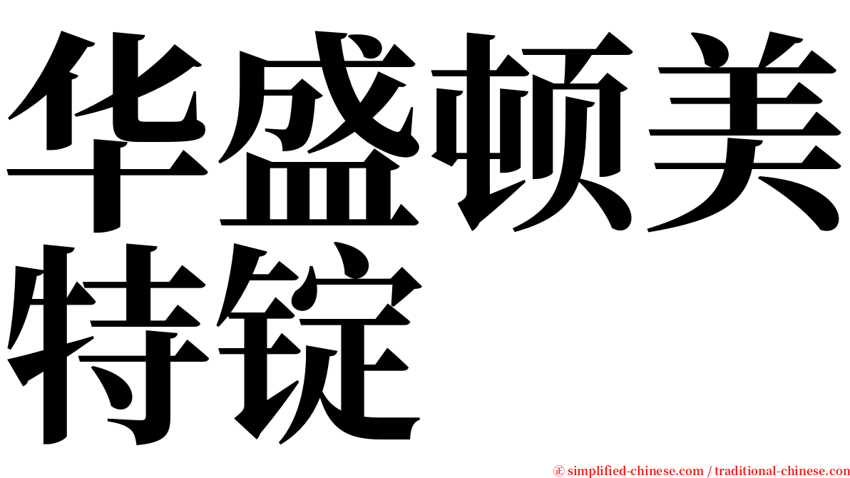 华盛顿美特锭 serif font