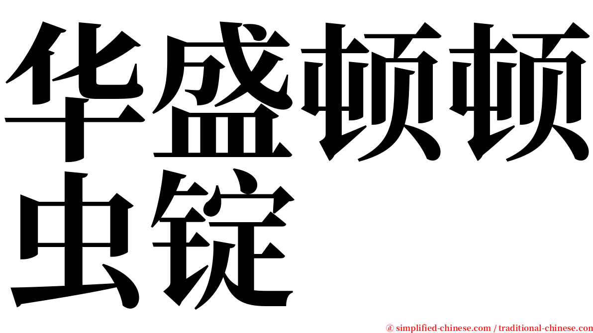 华盛顿顿虫锭 serif font