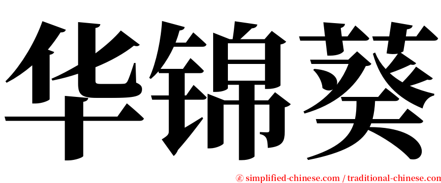 华锦葵 serif font
