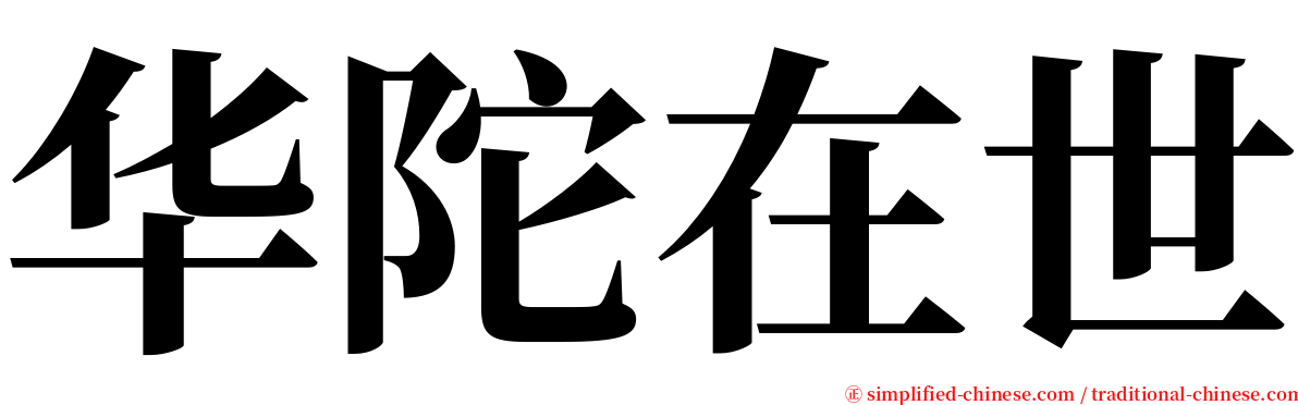 华陀在世 serif font