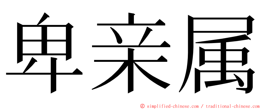 卑亲属 ming font