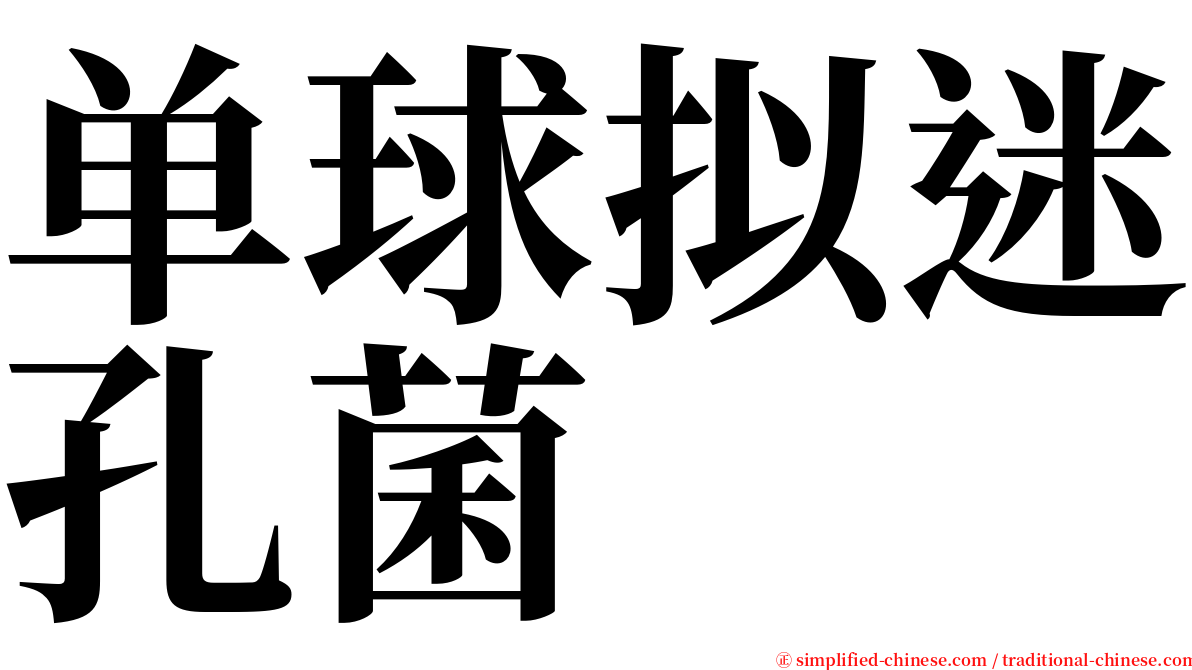 单球拟迷孔菌 serif font