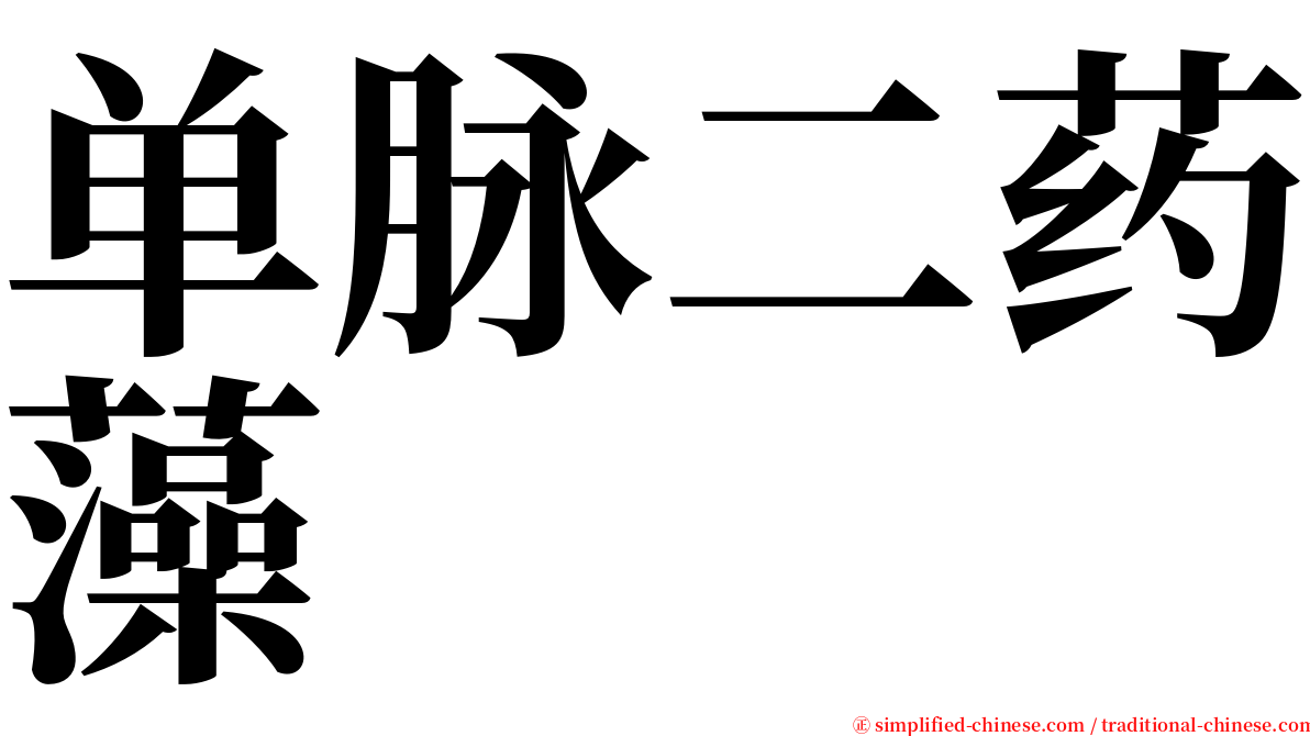 单脉二药藻 serif font