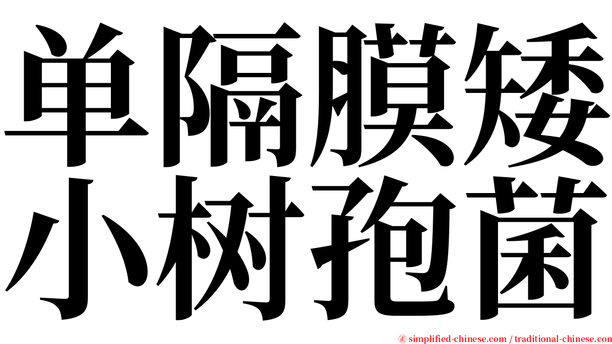 单隔膜矮小树孢菌 serif font