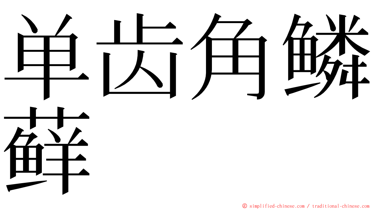 单齿角鳞藓 ming font