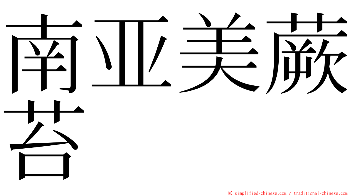 南亚美蕨苔 ming font