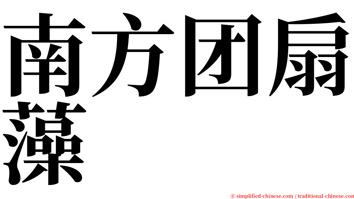 南方团扇藻 serif font