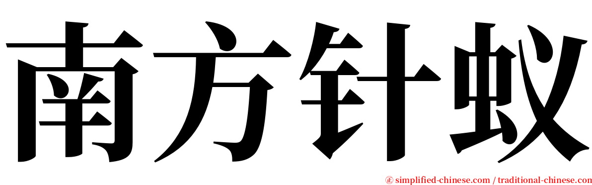 南方针蚁 serif font