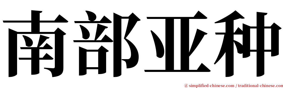 南部亚种 serif font