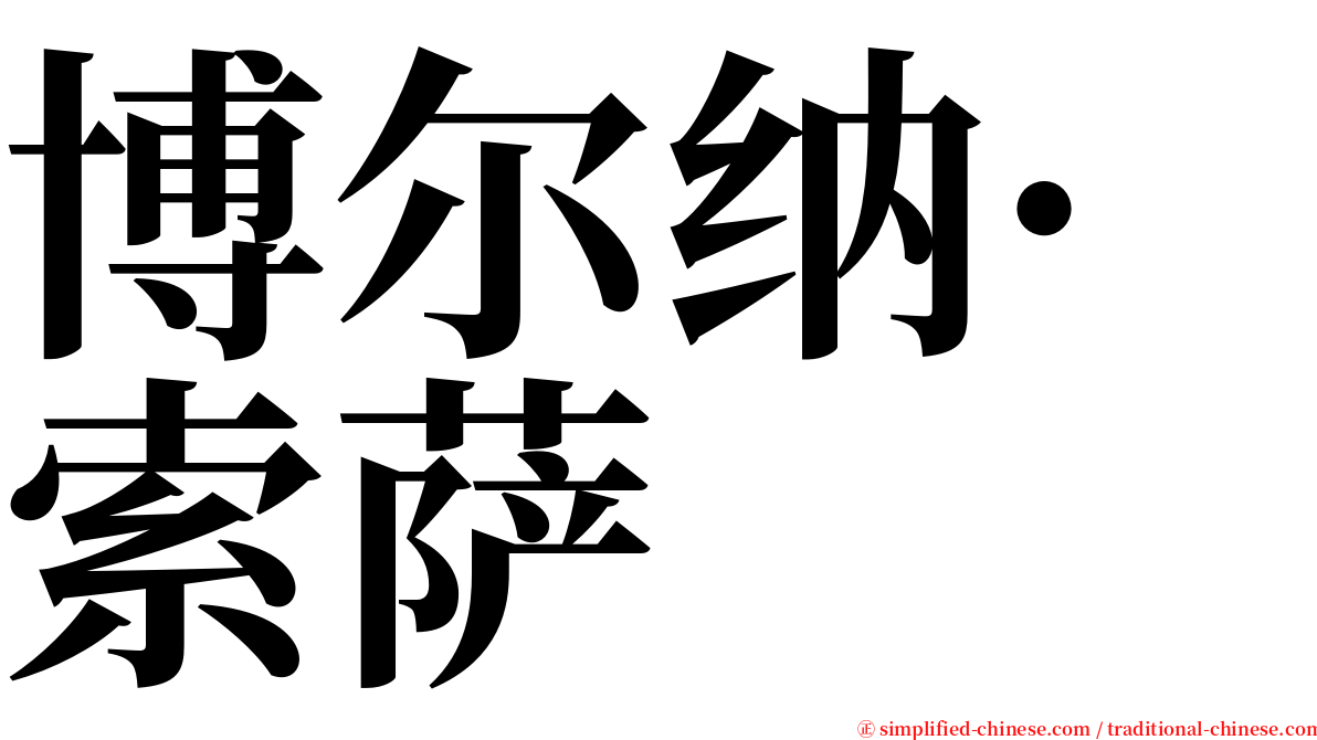 博尔纳·索萨 serif font