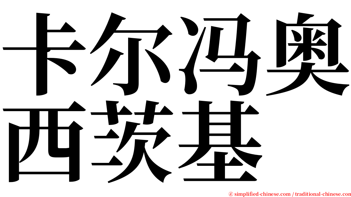 卡尔冯奥西茨基 serif font