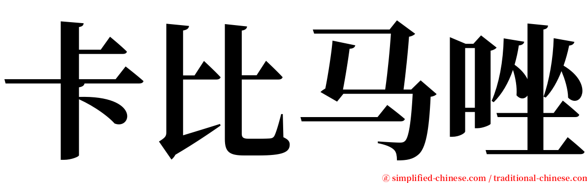 卡比马唑 serif font