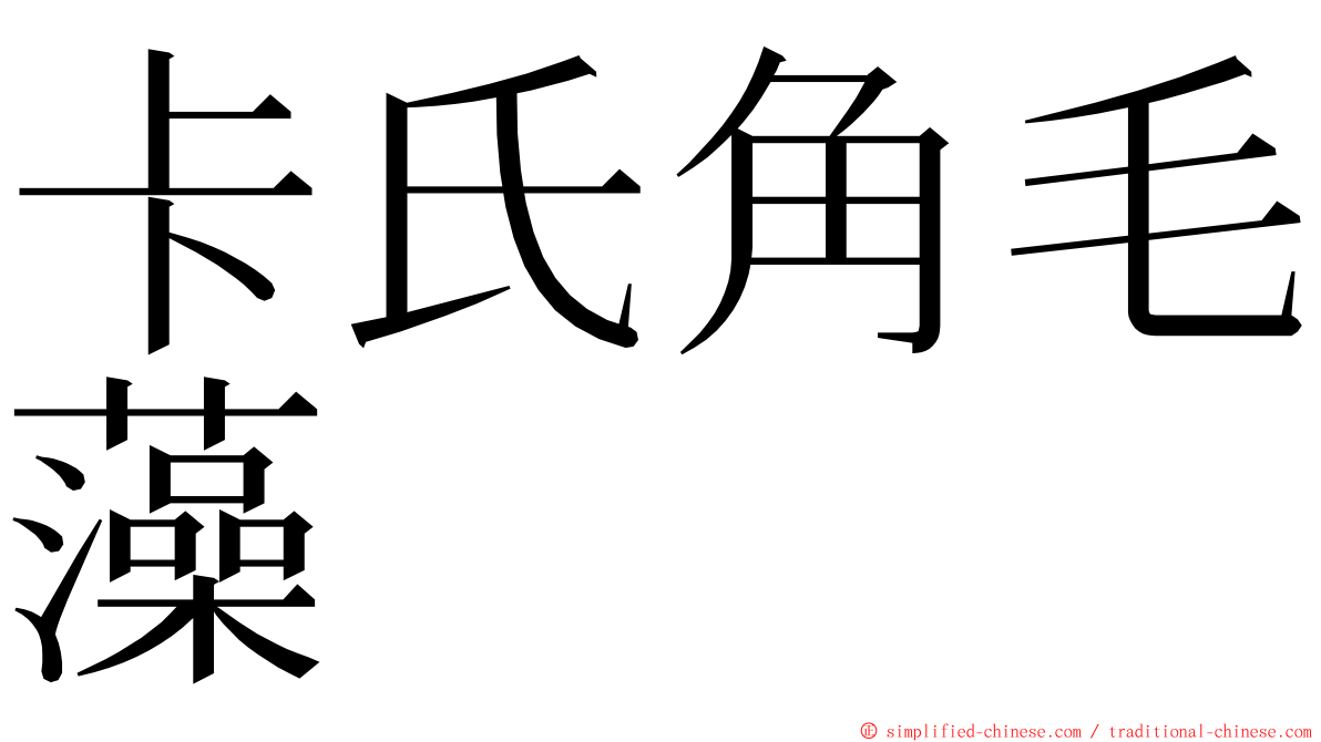 卡氏角毛藻 ming font