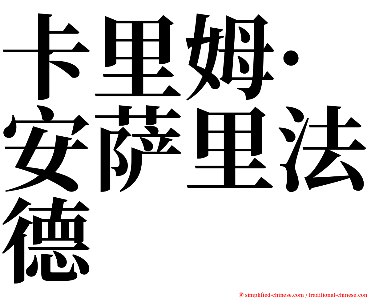 卡里姆·安萨里法德 serif font