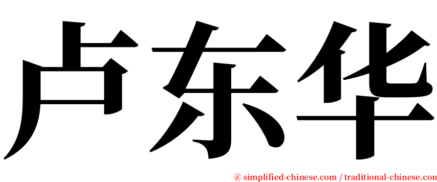 卢东华 serif font
