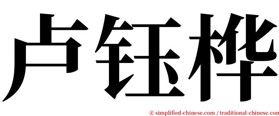 卢钰桦 serif font