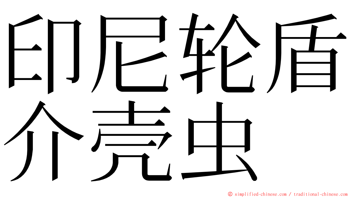 印尼轮盾介壳虫 ming font