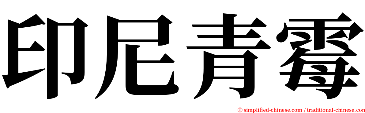 印尼青霉 serif font