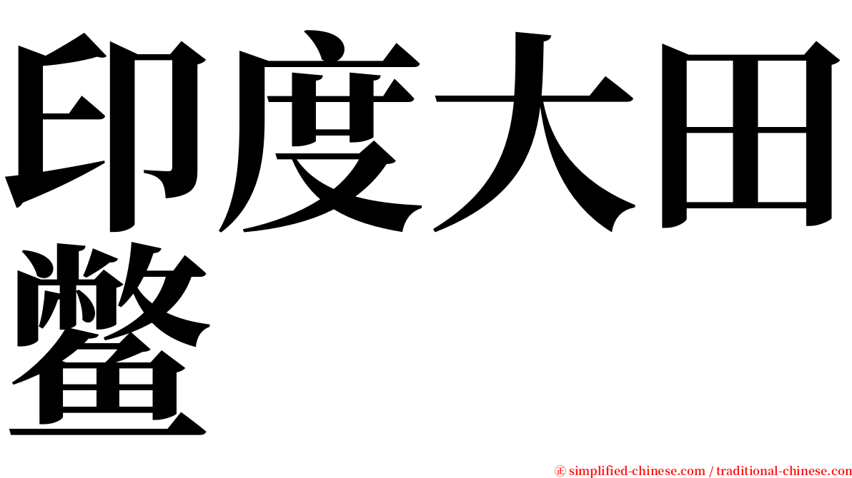 印度大田鳖 serif font