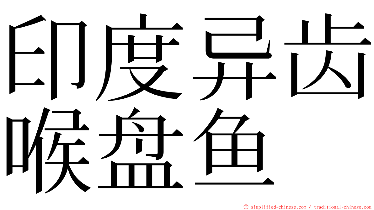 印度异齿喉盘鱼 ming font