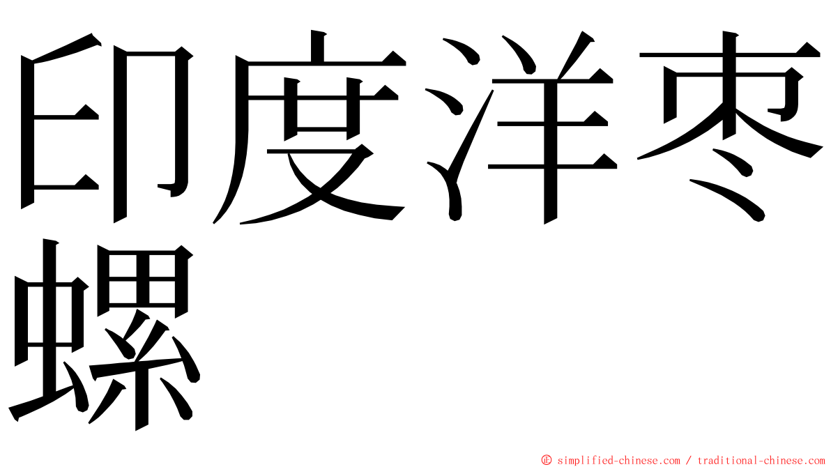 印度洋枣螺 ming font