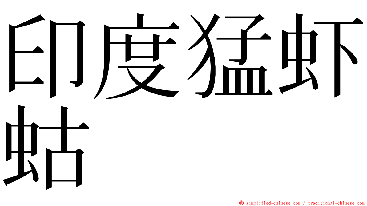 印度猛虾蛄 ming font