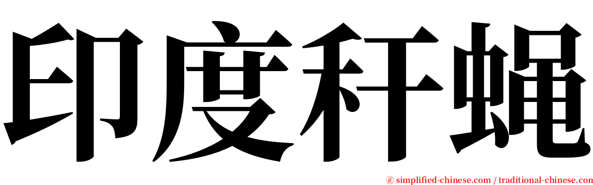 印度秆蝇 serif font