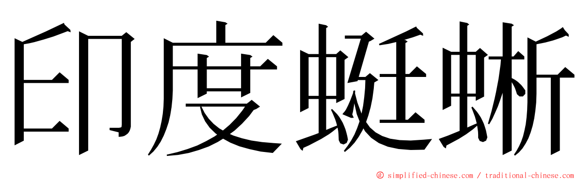 印度蜓蜥 ming font