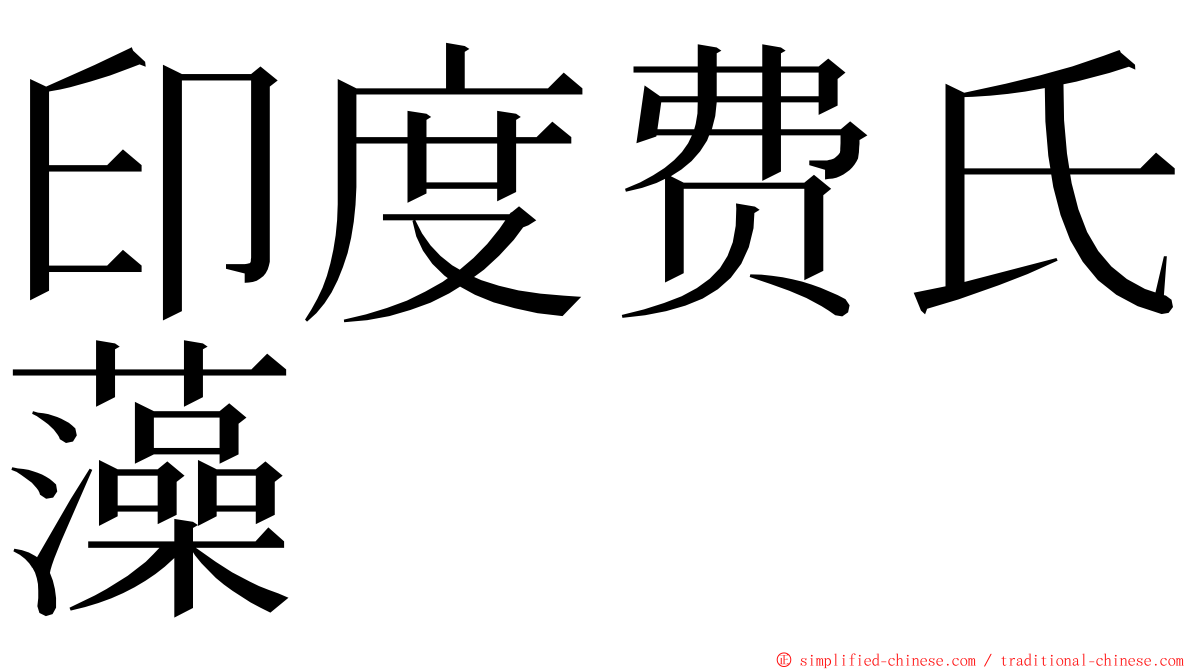 印度费氏藻 ming font