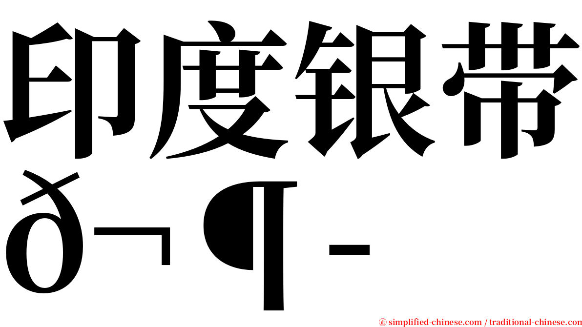 印度银带𬶭 serif font