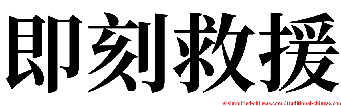 即刻救援 serif font