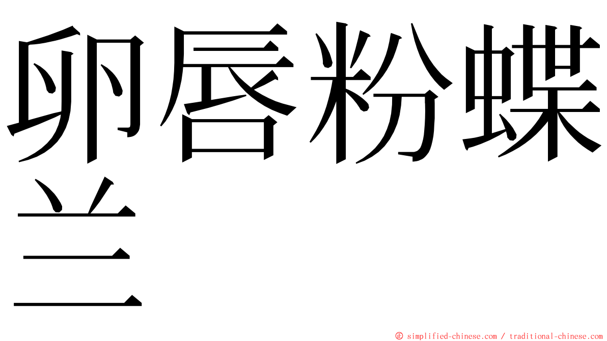 卵唇粉蝶兰 ming font