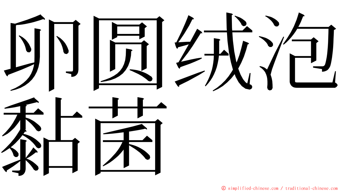 卵圆绒泡黏菌 ming font