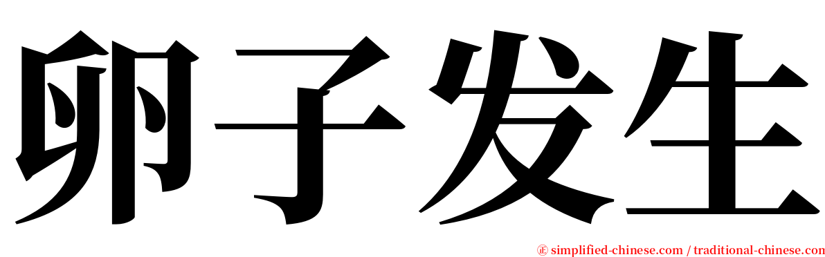 卵子发生 serif font