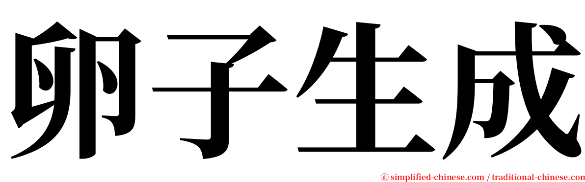 卵子生成 serif font