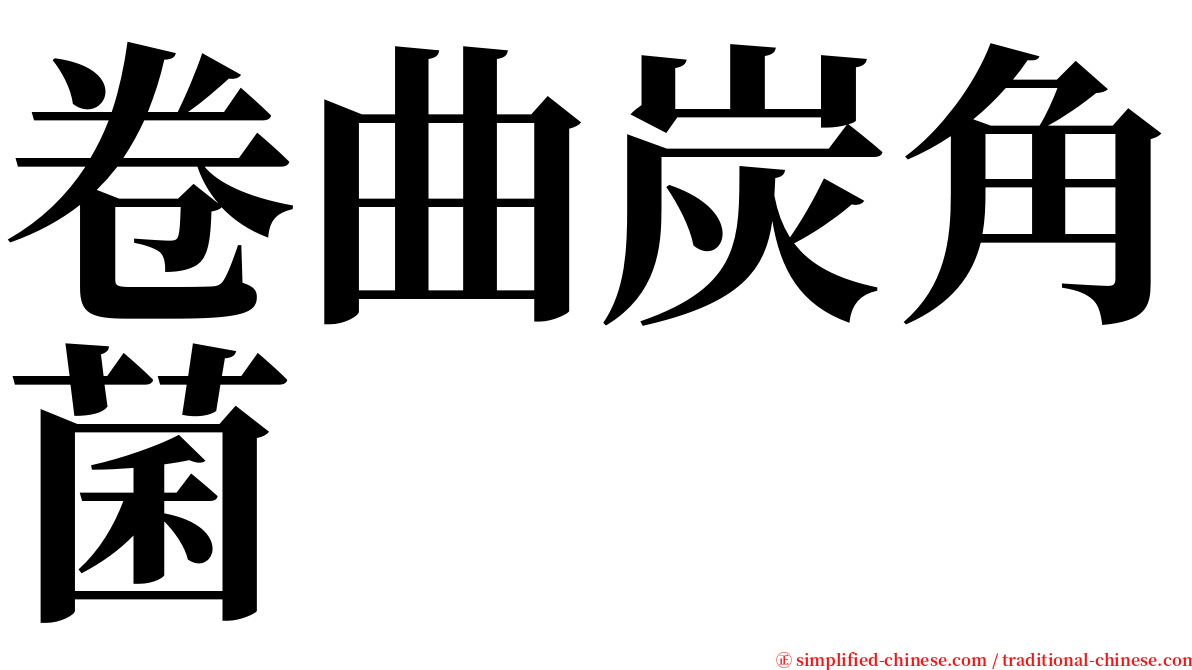 卷曲炭角菌 serif font