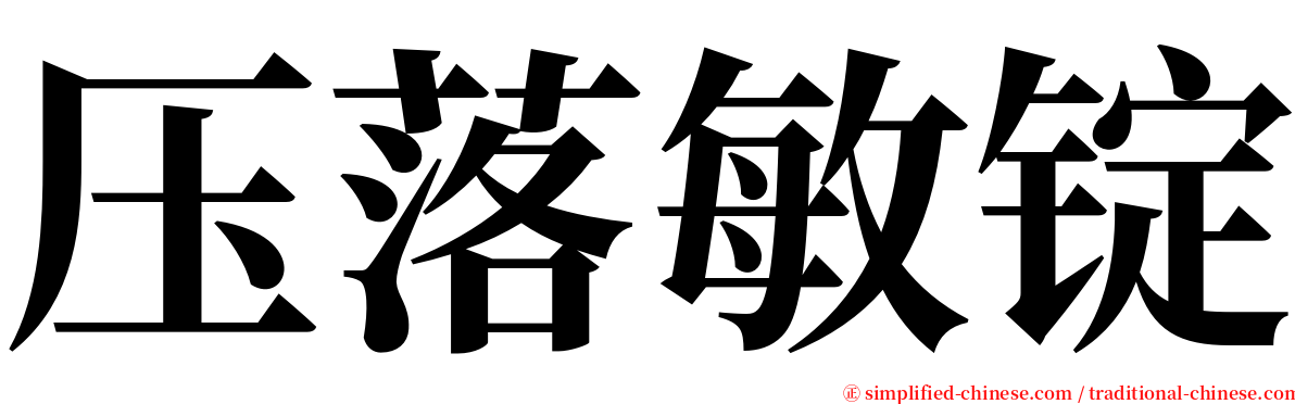 压落敏锭 serif font