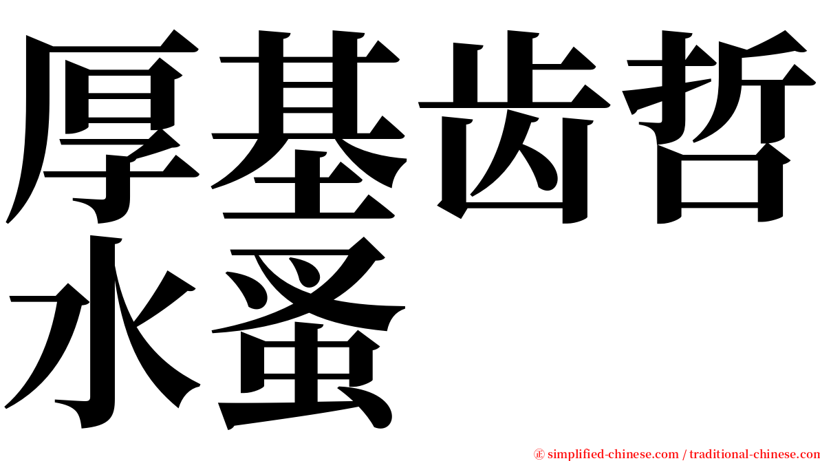 厚基齿哲水蚤 serif font